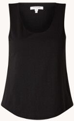 L.K.Bennett Ginny tanktop met ronde hals - Zwart