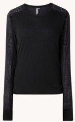 Sweaty Betty Breeze trainings longsleeve in wolblend - Zwart