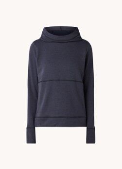 Sweaty Betty Galvanise hardloop hoodie van fleece met duimgaten - Antraciet