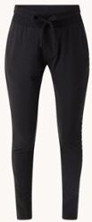 10DAYS High waist tapered fit joggingbroek van travelstof - Zwart