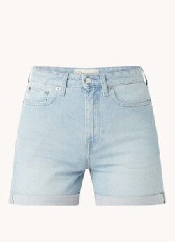 MUD Jeans Marilyn high waist straight leg korte spijkerbroek - Indigo