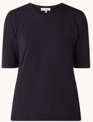 Hobbs Eva T-shirt met pofmouw - Donkerblauw