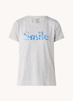 Hobbs Jamie T-shirt met tekstprint - Grijsmele