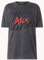 Alix The Label T-shirt met logoprint - Antraciet