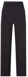 Vanilia High waist wide fit pantalon van twill - Zwart