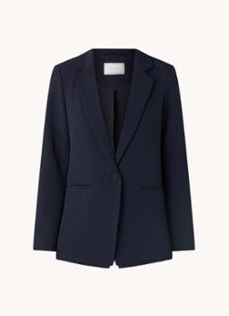 Neo Noir Avery blazer met paspelzakken - Donkerblauw