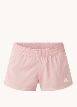 adidas Pacer high waist loose fit trainingsshorts met Aeroready - Roze
