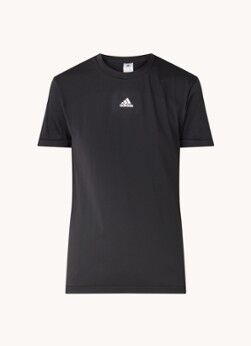 adidas Trainings T-shirt met stretch en logo - Zwart