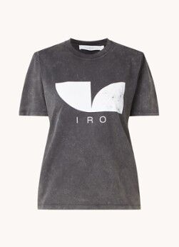 IRO Dachi T-shirt met logoprint - Antraciet