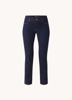 Ralph Lauren Mid waist slim fit cropped jeans met stretch - Indigo