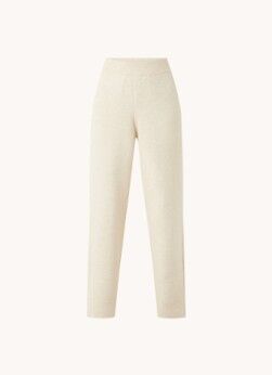 JcSophie Jetta high waist wide fit pantalon met steekzakken - Creme