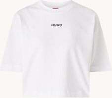 HUGO BOSS Daylora cropped T-shirt met logoprint - Wit