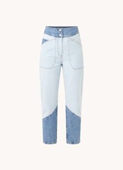 ba&sh; Apolo high waist straight leg cropped mom jeans - Indigo