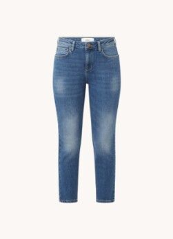 ba&sh; Craft mid waist slim fit cropped jeans met stretch - Indigo