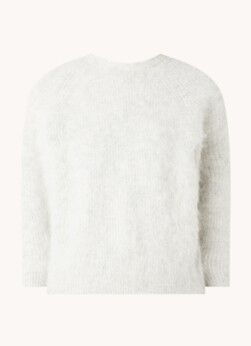 ba&sh; Fill pullover in alpaca wolblend met rugdecolleté - Lichtgrijs