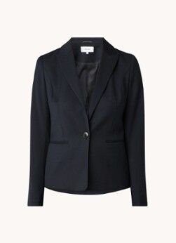 Reiss Hayes cropped blazer met structuur - Donkerblauw