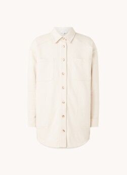 Reiss Johannah overshirt met opgestikte zakken - Beige