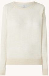 Reiss Lula fijngebreide pullover in mêlée - Creme