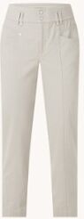 Reiss Baxter high waist tapered cropped jeans met stretch - Lichtgrijs