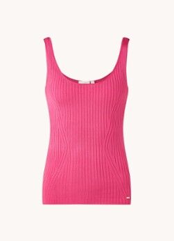 Ted Baker Noralou ribgebreide top met ronde hals - Fuchsia