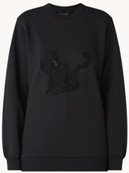 Ted Baker Skky oversized sweater met borduring - Zwart