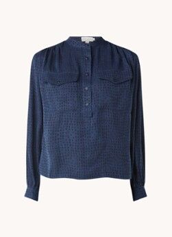 Ted Baker Agnez blouse in lyocellblend met borstzakken - Donkerblauw