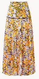 Ted Baker Klemmy maxi rok met bloemenprint en plissé - Geel