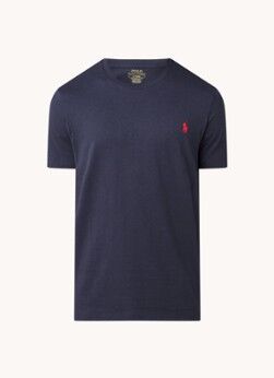 Ralph Lauren Basic T-shirt met logoborduring - Donkerblauw