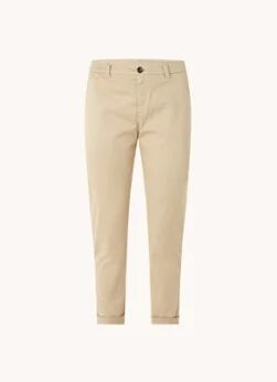 HUGO BOSS Tachini high waist straight fit cropped chino met stretch - Camel