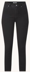 HUGO BOSS Kate high waist skinny cropped jeans met gekleurde wassing - Zwart