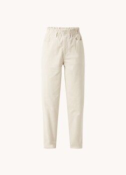 SAMSØE SAMSØE Simonie high waist tapered fit pantalon van corduroy - Beige