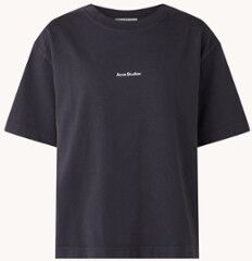 Acne Studios T-shirt met logo - Zwart