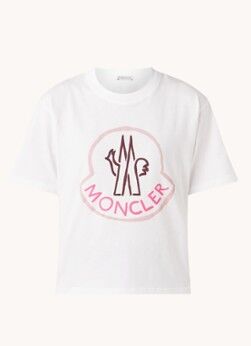 Moncler T-shirt met logoprint - Wit