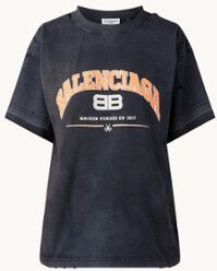 Balenciaga T-shirt met logoprint - Zwart