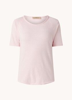 Smith & Soul T-shirt met gerafelde zoom - Roze