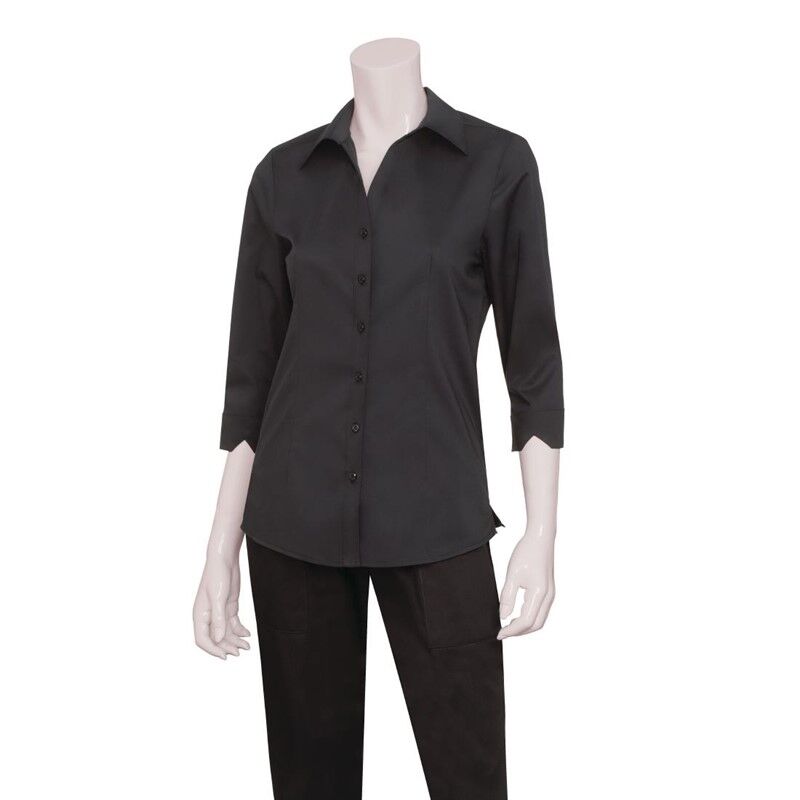 Chef Works Uniform Works dames stretch shirt zwart XS