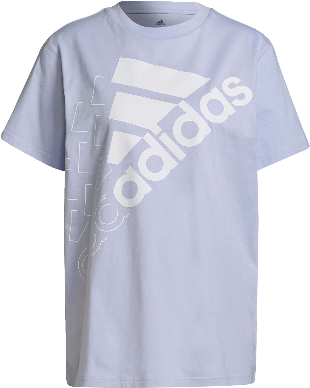 adidas Brand Love Slanted Logo Boyfriend T-shirt Dames Paars - M