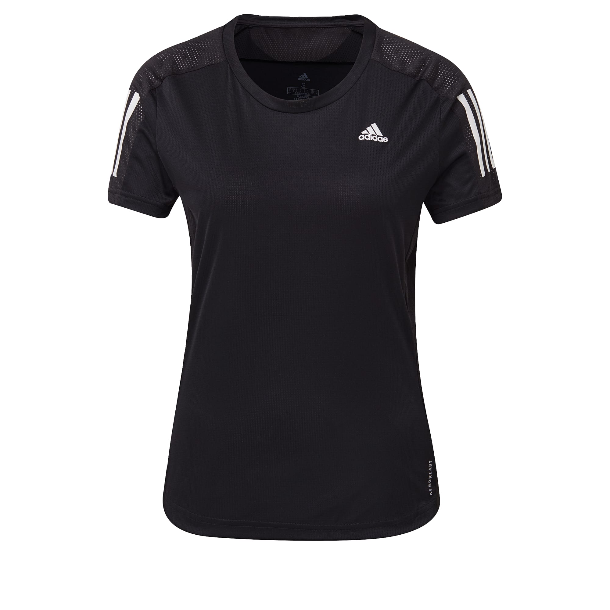 adidas Own the Run T-shirt Dames Zwart Wit - XS