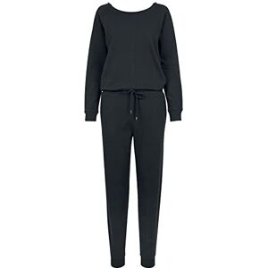 Urban Classics Terry Jumpsuit voor dames, lange mouwen, zwart, XL