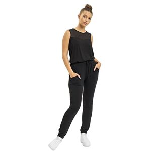 Urban Classics Dames Dames Tech Mesh Long Jumpsuit, zwart (black 7), 4XL