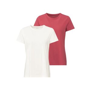 esmara Dames T-shirt, 2 stuks, nauwsluitend van stretchjersey
