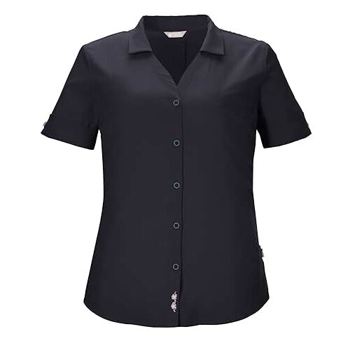 killtec Dames Functionele blouse KOS 35 WMN WVN SHRT, dark navy, 46, 41273-000
