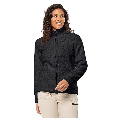 Jack Wolfskin High Curl Jacket W Fleecejack, Zwart, S Dames, Zwart, S