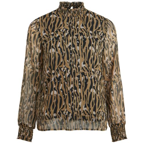 Vila Vifalia high neck l/s top/su/lc Bruin Small Female