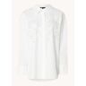 Maje Longline blouse met bloemborduring - Gebroken wit