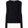 HUGO BOSS Fritzie pullover met V-hals en stretch - Zwart