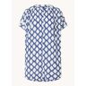 by-bar Amber mini blousejurk met stippenprint - Blauw