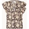 by-bar Danee top met bloemenprint - Zand