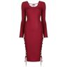 Fleur Du Mal Bodycon midi-jurk - Rood