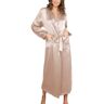 Lady Avenue Pure Silk Long Robe